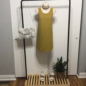 Mustard yellow shift dress